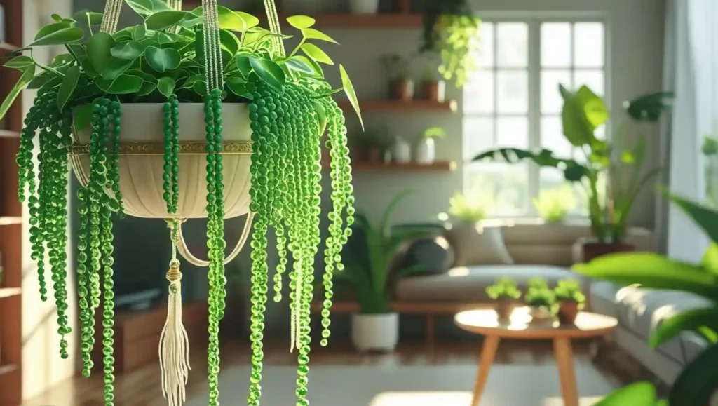 An image with a beautiful and stunning rosary plant.