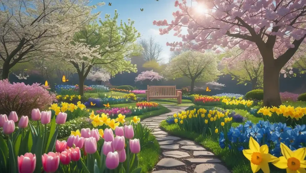 A beautiful image of spring garden