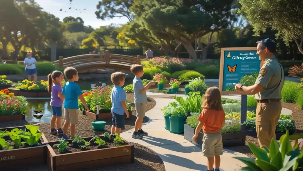 An kids education tour picture at gilory gardens