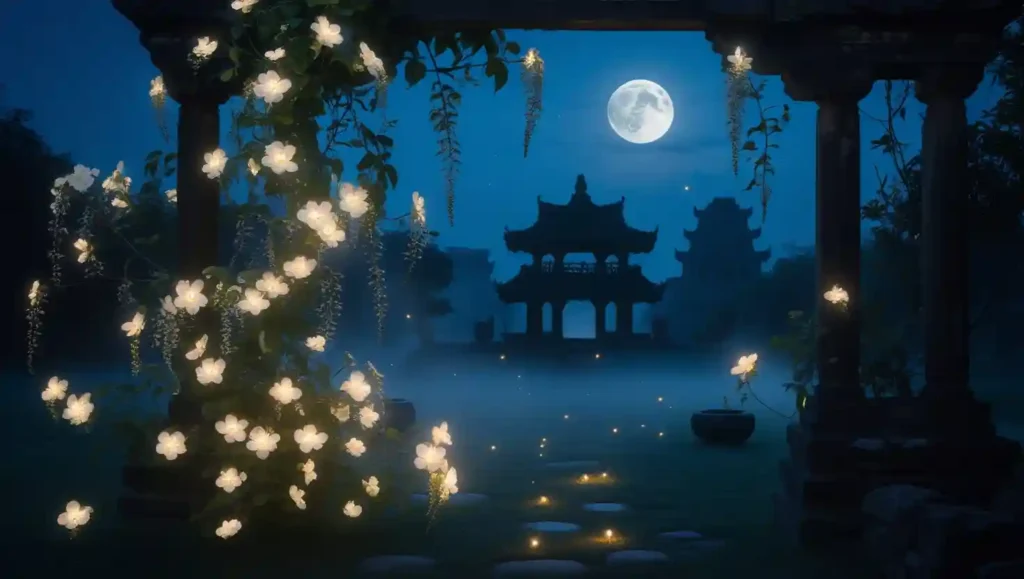 An amazing picture that show the culture and symbolization of moon flower
