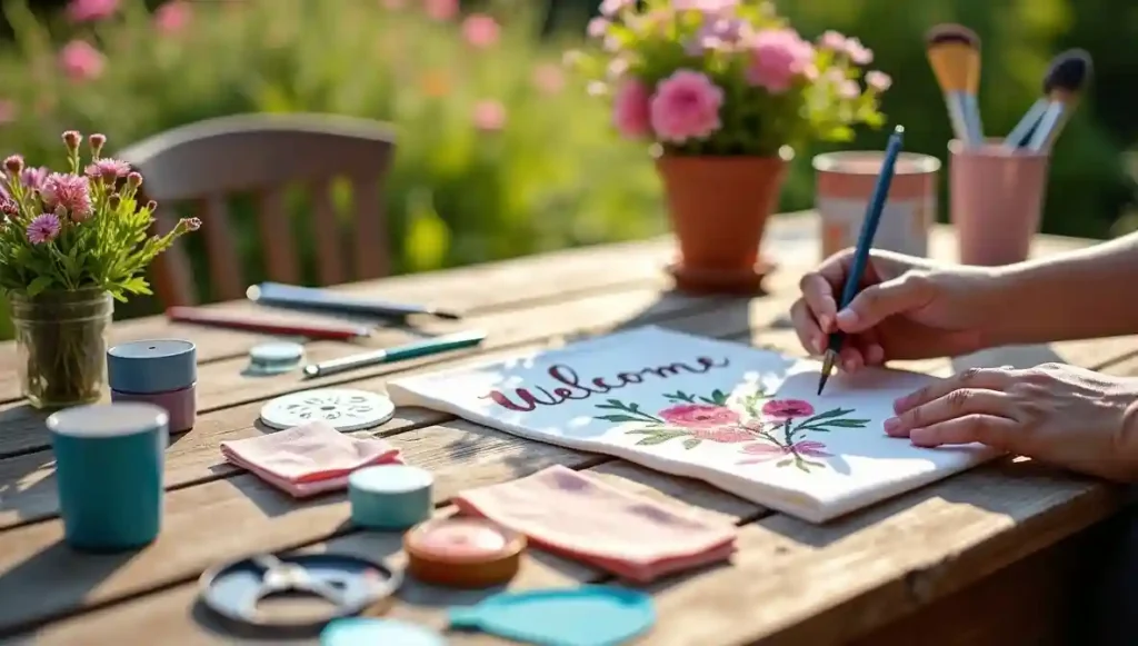 An image that show Diy garden flag